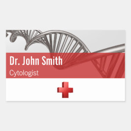 プロフェッショナル医学DNAストランドクロス 長方形シール