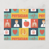 プロフェッショナル医師アイコニック設計 ポストカード (正面)