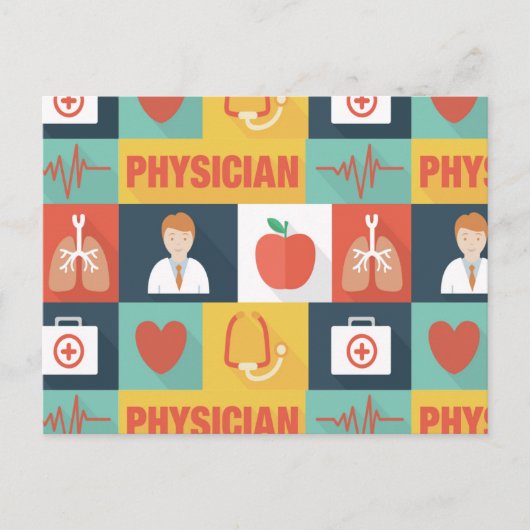 プロフェッショナル医師アイコニック設計 ポストカード (正面)