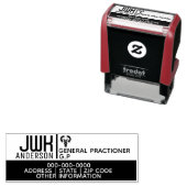 プロフェッショナル医師ヘルスケアDIYカドゥセウス黒 セルフインキングスタンプ (インサイチュ)