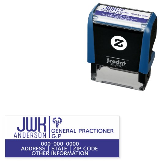 プロフェッショナル医師ヘルスケアDIYロゴカドゥセウス セルフインキングスタンプ (インサイチュ)