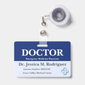 プロフェッショナル医師医 バッジ (正面（伸縮クリップ）)