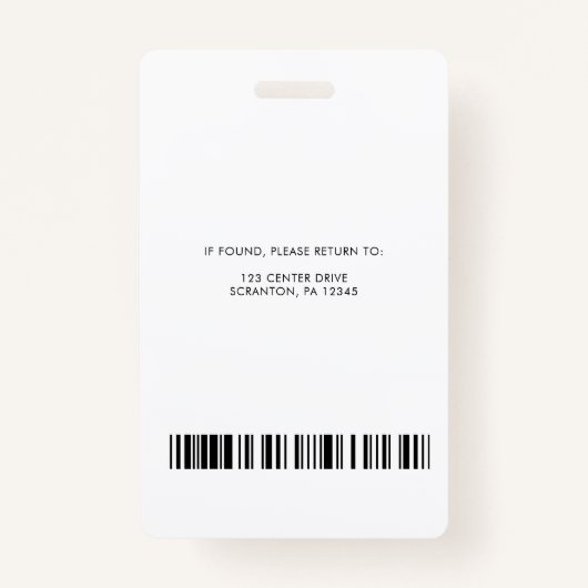 プロフェッショナル医療外科の従業員バッジ バッジ (裏面)