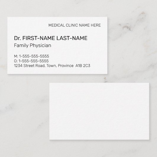 プロフェッショナル医療専門家名刺 名刺 (正面/裏面)