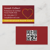 プロフェッショナル医療従事者のqrコード 名刺 (正面/裏面)
