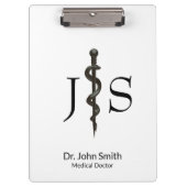 プロフェッショナル医療用アスレピウスシンプル白黒 クリップボード (正面)