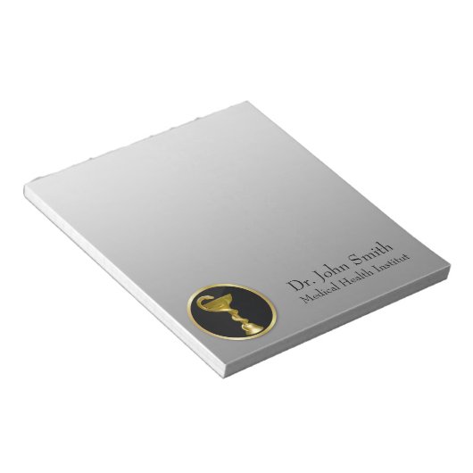 プロフェッショナル医療衛生ボウル金ゴールド ノートパッド (アングル)