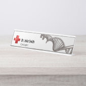 プロフェッショナル医療3DシンボルクロスDNA デスクネームプレート (正面)