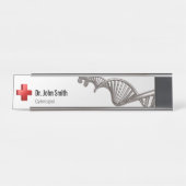 プロフェッショナル医療3DシンボルクロスDNA デスクネームプレート (正面)