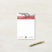 プロフェッショナル医療3DシンボルクロスDNA ポストイット (デスク上)