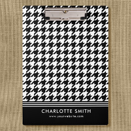 プロフェッショナル千鳥格子のパターン白黒 クリップボード