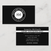 プロフェッショナル印紙は公証人の公営企業をカバーする 名刺 (正面/裏面)