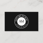 プロフェッショナル印紙は公証人の公営企業をカバーする 名刺 (正面)