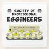 プロフェッショナル卵 ガラスコースター (正面)