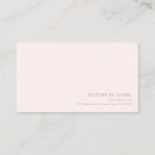 プロフェッショナル及びミニマルアポイントメントカード 名刺 (裏面)