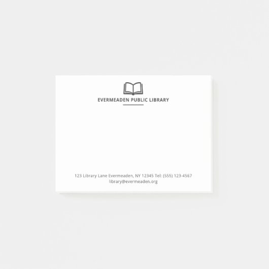 プロフェッショナル司書 図書館名 シンプル ポストイット (正面)