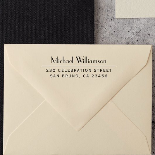 プロフェッショナル名と差出人住所 パーソナライズされた セルフインキングスタンプ