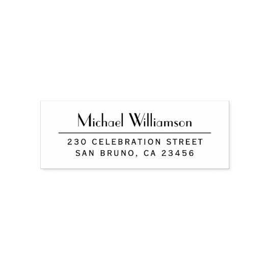 プロフェッショナル名と差出人住所 パーソナライズされた セルフインキングスタンプ (デザイン)