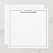 プロフェッショナル名スクエアのデスクから ノートカード (正面/裏面)