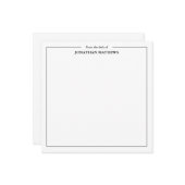 プロフェッショナル名スクエアのデスクから ノートカード (正面/裏面インサイチュ)