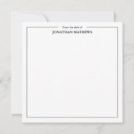 プロフェッショナル名スクエアのデスクから ノートカード