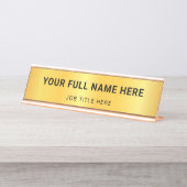 プロフェッショナル名プレートカスタムと役職タイトル行 デスクネームプレート (正面)