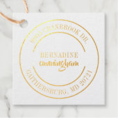 プロフェッショナル名モダン差出人住所カスタム フェイバータグ (正面)