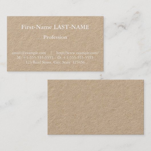 プロフェッショナル名伝統的刺 名刺 (正面/裏面)