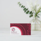 プロフェッショナル名刺さくらんぼ赤/茶色 名刺 (スタンド正面)