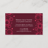 プロフェッショナル名刺さくらんぼ赤/茶色 名刺 (裏面)