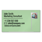 プロフェッショナル名刺デザイン – クリーン&クリーンミニマル マグネット名刺 (正面)