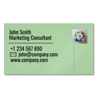 プロフェッショナル名刺デザイン – クリーン&クリーンミニマル マグネット名刺