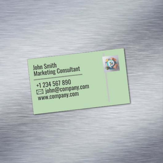 プロフェッショナル名刺デザイン – クリーン&クリーンミニマル マグネット名刺 (インサイチュ)