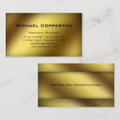 プロフェッショナル名刺ファイナンシャルプランナー金ゴールド 名刺 (正面/裏面)