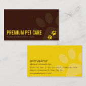 プロフェッショナル名刺ペットケアイエロー 名刺 (正面/裏面)