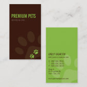 プロフェッショナル名刺ペットケアライムグリーン 名刺 (正面/裏面)