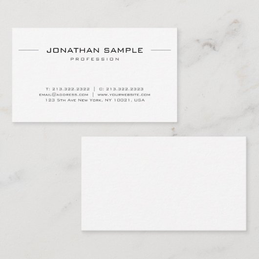 プロフェッショナル名刺モダンテンプレート 名刺 (正面/裏面)