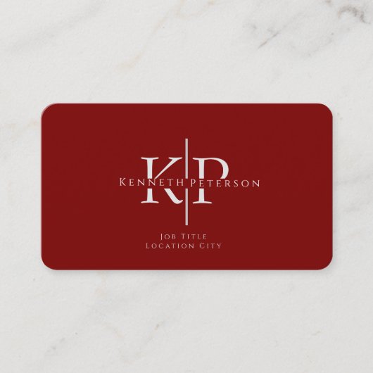 プロフェッショナル名刺モノグラムイニシャル 名刺 (正面)