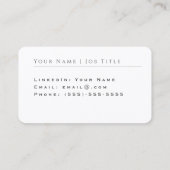 プロフェッショナル名刺モノグラムイニシャル 名刺 (裏面)