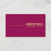 プロフェッショナル名刺金ゴールドVivaマゼンタ 名刺 (正面)
