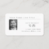 プロフェッショナル名刺(イニシャルと写真) 名刺 (裏面)