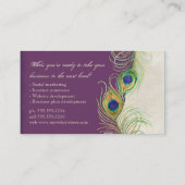 プロフェッショナル名刺-ピーコック羽 名刺 (裏面)