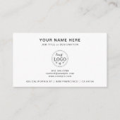 プロフェッショナル名刺（QRコードおよびロゴ付き） 名刺 (裏面)