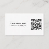 プロフェッショナル名刺（QRコードおよびロゴ付き） 名刺 (正面)
