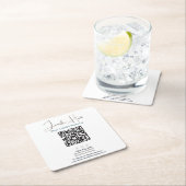 プロフェッショナル名刺（QRコード付き） スクエアペーパーコースター (インサイチュ)