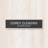 プロフェッショナル名前をカスタムするタイトル白黒事務所 サインプレート (正面)