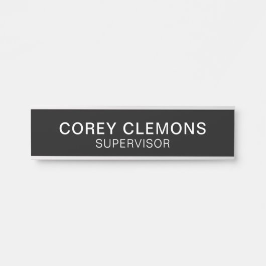 プロフェッショナル名前をカスタムするタイトル白黒事務所 サインプレート (正面)