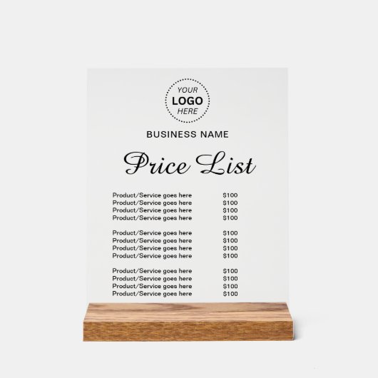 プロフェッショナル名前をカスタムするロゴサービス価格表 アクリルサイン (正面)