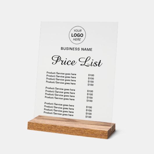 プロフェッショナル名前をカスタムするロゴサービス価格表 アクリルサイン (傾斜)