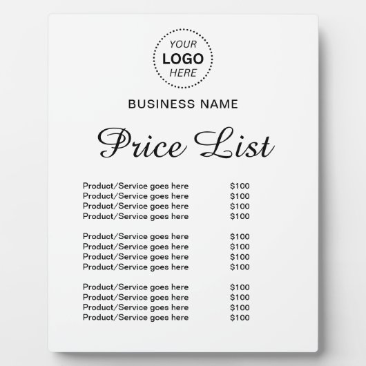 プロフェッショナル名前をカスタムするロゴサービス価格表 フォトプラーク (正面)